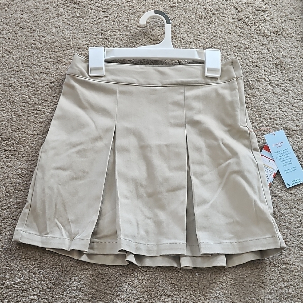 Cat & Jack Girls Beige Pleated Skort Size 7